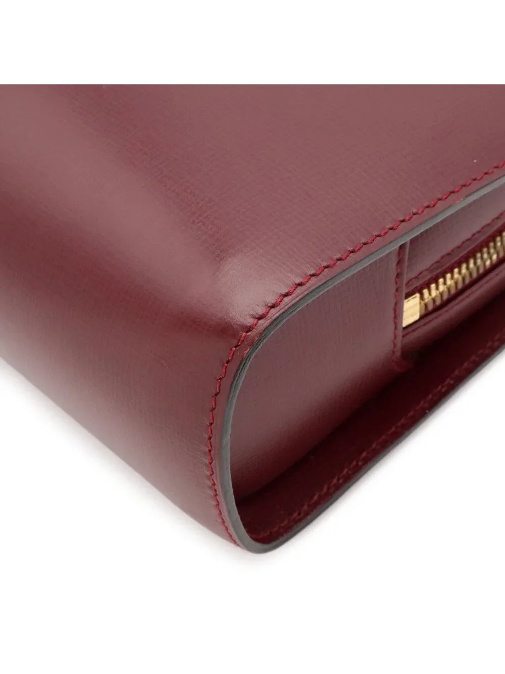 Cartier Must Line Clutch Leather Bordeaux Red Gold